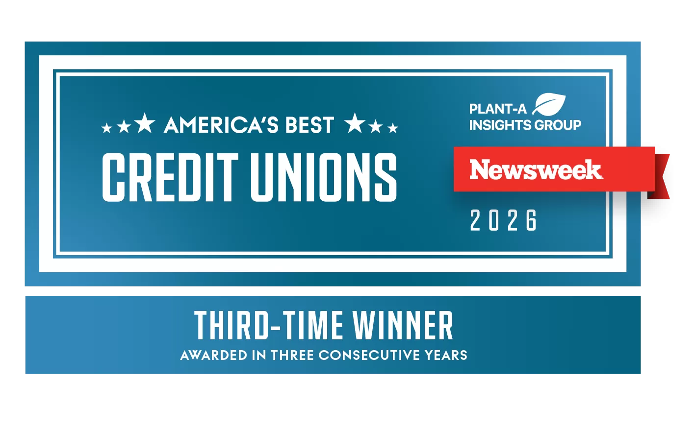 America's Best Credit Union Award graphic from Newsweek